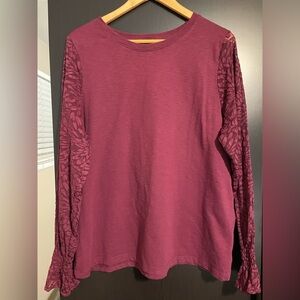 Banana Republic - NWOT, Women's Burgundy Long Sleeve Top